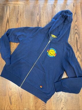 Aviator Nation Navy Blue Austin music fest Zip Hoodie